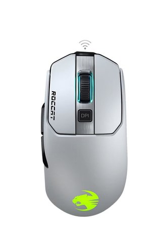 ROCCAT Kain 202 AIMO bezdrátová herní myš, 2.4GHz wireless, 16000 DPI , RGB, bílá