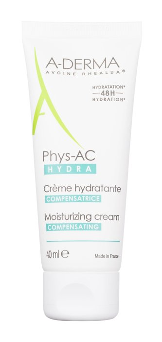 A-Derma Phys-AC Denní pleťový krém Hydra Compensating Moisturizing Cream 40 ml pro ženy