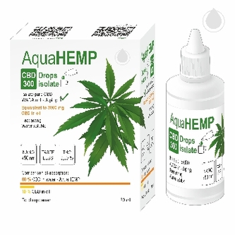AquaHEMP CBD 300 Konopné kapky izolát 50 ml