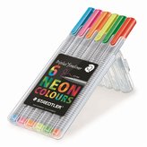Linery "Triplus 334 Neon", sada 6 barev, 0,3 mm, STAEDTLER