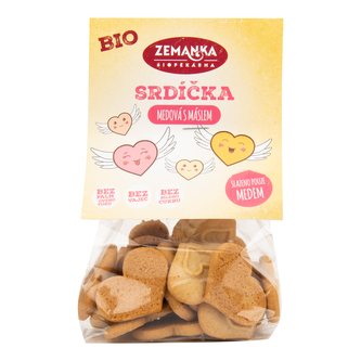 Srdíčka medová s máslem 100 g BIO   ZEMANKA