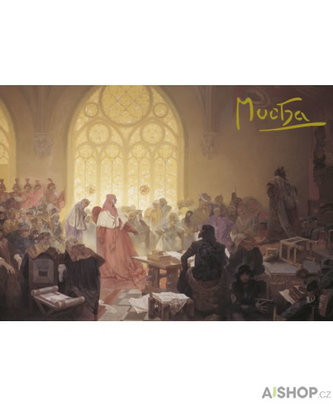 Pohled Alfons Mucha – Jiří z Poděbrad,