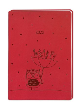 Terminplaner Lederlook A6 \"Rot\" 2022