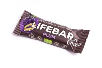 Tyčinka Lifebar švestka v čokoládě 40 g BIO   LIFEFOOD