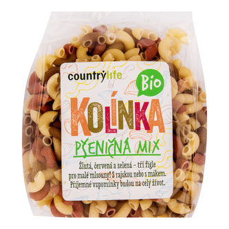 Těstoviny kolínka pšeničná mix 400 g BIO   COUNTRY LIFE