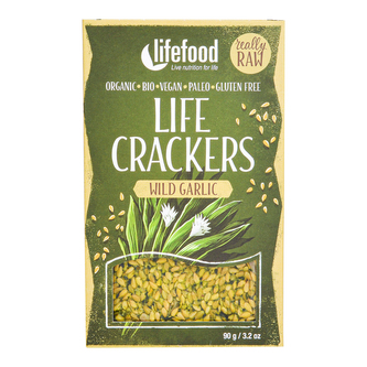 Life Crackers s medvědím česnekem 90 g BIO   LIFEFOOD