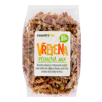 Těstoviny vřetena pšeničná mix 400 g BIO   COUNTRY LIFE