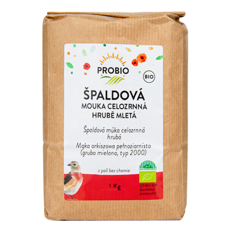 Mouka špaldová celozrnná hrubě mletá 1 kg BIO   PROBIO
