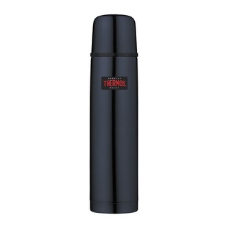 Thermos Termoska s tlačítkovým uzávěrem a šálkem - tmavě modrá 1 l