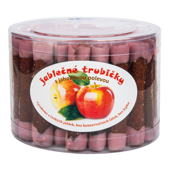 Trubičky jablečné s jahodovým jogurtem dóza 540 g   BIOPRODUKT JT