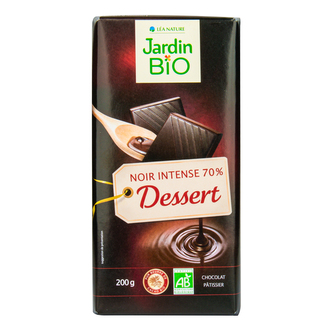 Čokoláda na vaření tmavá 70% 200 g BIO   JARDIN BIO