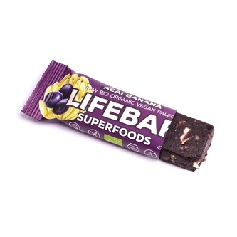 Tyčinka Lifebar acai banánová 47 g BIO   LIFEFOOD
