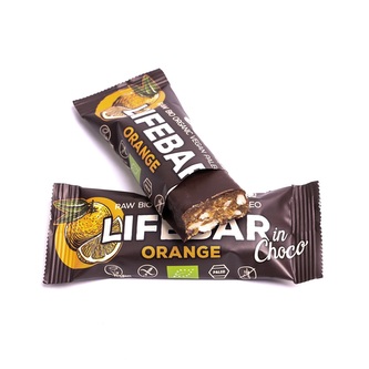 Tyčinka Lifebar pomeranč v čokoládě 40 g BIO   LIFEFOOD