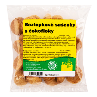 Sušenky s čokoládou bezlepkové 180 g   MICHALÍK