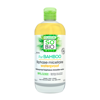 Voda micelární dvoufázová – řada Pur BAMBOO 500 ml BIO   SO’BiO étic