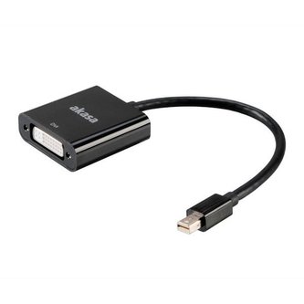 AKASA adaptér mini DisplayPort 1.1 (M) na DVI(F)/ AK-CBDP08-20BK / černý / 20cm