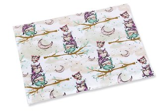 Polštářek pro kojence do postýlky - sovička na větvi - 42x32 cm - tenký