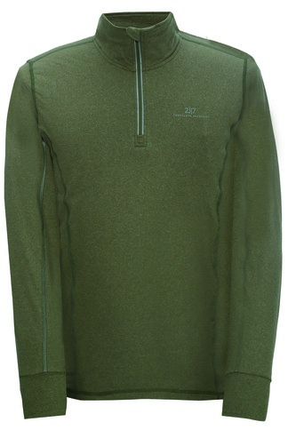 EKUDDEN - pánská powerfleece mikina 1/2 zip - Olive - L