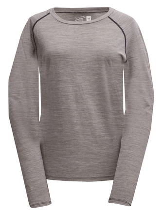 ULLERVAD - dámský top s dl.ruk.(merino 56%) - Dk grey - 40