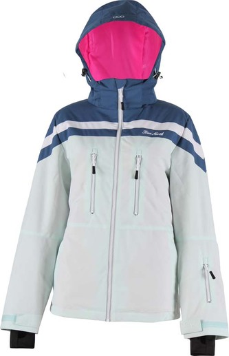 Strečová lyžařská dámská bunda True North- aqua - 42