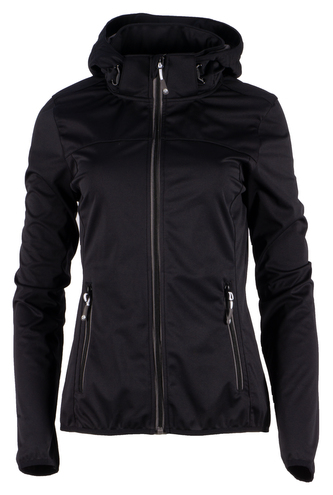 GTS 4013 L S0 - Dámská 3L softshell bunda s kapucí - black - 40