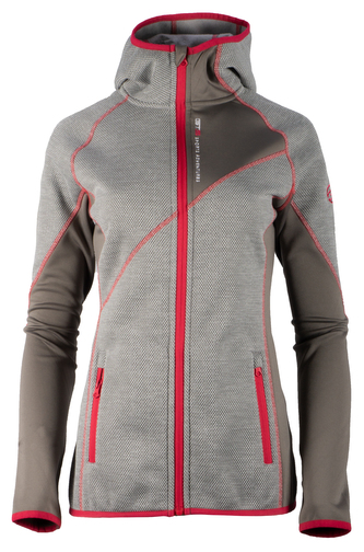 GTS 3018 L S20 - Dámská fleece mikina s kapucí - l. grey - 38