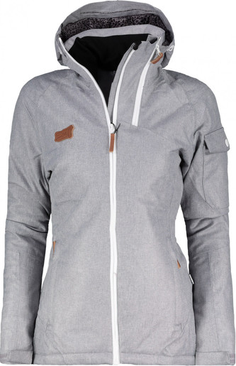 BRAAS - dámská lyž.lehká zateplená bunda (10000 mm) - šedá tkaná - 36