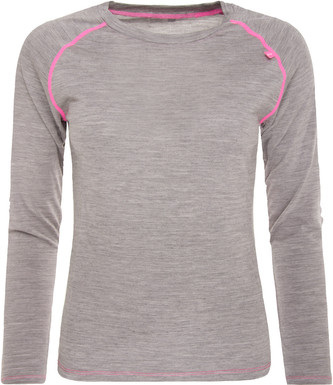 ULLERVAD-dámský top s dl.ruk.(merino 56%) - Dk grey - 40