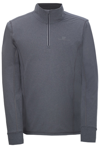 EKUDDEN - pánská powerfleece mikina 1/2 zip - Dk grey - XL