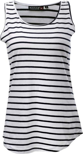 MARINE - dámský tank top, white comb. - 42