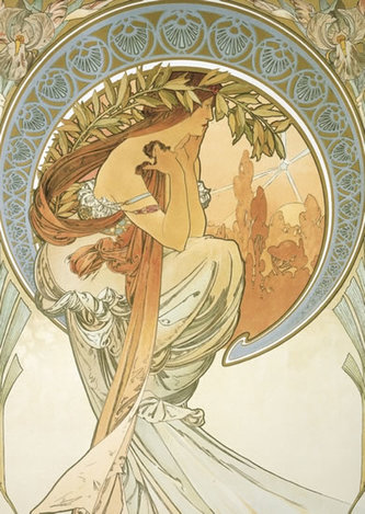 Pohled Alfons Mucha – Poetry, krátký