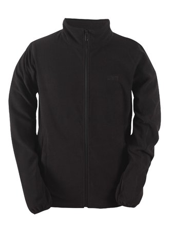 LUND - microfleecová celorozepínací mikina, pánská - černá - L