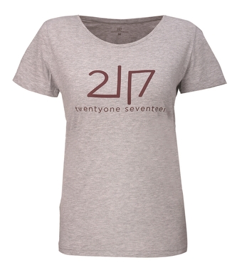 VIDA - dámské bavlněné triko s kr. rukávem - šedé melange - 36