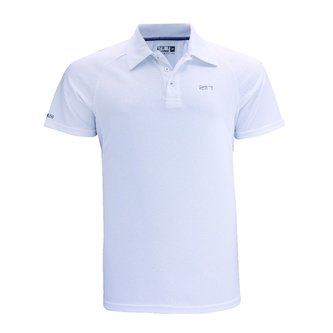 FRÖSAKER - pánské funkční triko s kr. rukávem a límečkem bílá - M