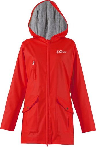 MARINE - dámská pláštěnka s kapucí - Red - S