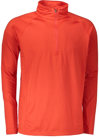 GTS 2127 - Pánské sportovní triko s dlouhým rukávem 1/2 zip - red - S