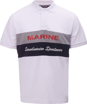 MARINE - pánské polo tričko - White - M