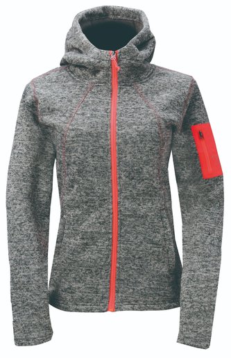 ASPEBODA - dám.mikina s kapucí (flatfleece) - Dk Grey - 38