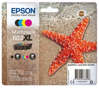 Epson inkoustové náplně - MULTIPACK 603 XL / C13T03A64010 / 4 barvy Epson inkoustové náplně - MULTIPACK 603 XL / C13T03A64010 / 4 barvy