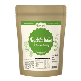 GreenFood Nutrition Rychlá kaše bez lepku a laktózy - Čiroková - 500 Gramů