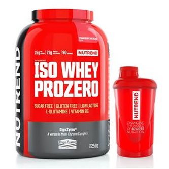 Nutrend Iso Whey PROZERO - Jahodový cheesecake - 2250 Gramů
