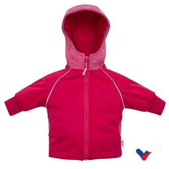 Softshellová kojenecká bundička New Baby růžová - velikost 74 (6-9m)