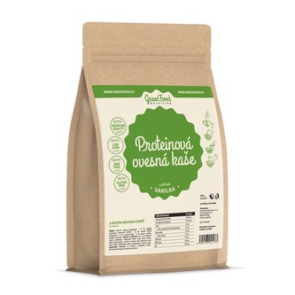 GreenFood Nutrition Proteinová ovesná bezlepková kaše - Vanilka - 500 Gramů