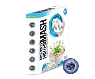 MaxxWin Protein Mash Rýžová - Borůvka - 500 Gramů