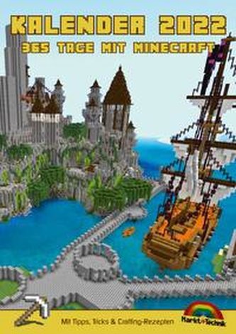 Kalender 2022 - 365 Tage mit Minecraft inklusive Tipps, Tricks & Crafting Rezepten im DIN A4 Format