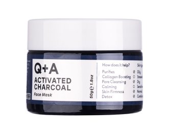 Q+A Activated Charcoal Pleťová maska 50 g pro ženy