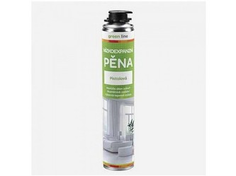 pěna montážní 750ml nízkoexpanzní pistolová GREEN LINE