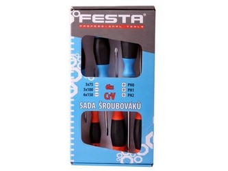 šroubovák sada 6díl. PHILLIPS, PLOCHÉ S2 FESTA