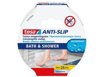 Protiskluzová páska do koupelny "Anti-Slip 55533", transparentní, 25 mm x 5m, TESA