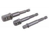adaptér do vrtačky 1/4\", 3/8\", 1/2\" sada 3díl.